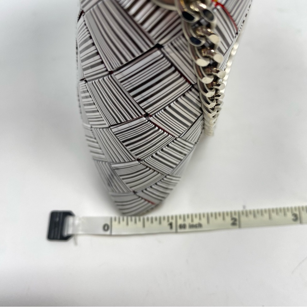 Candy Wrapper Purse with Chain Barcode Red Black White - Picture 12 of 12